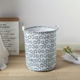 thumbnail image 4 of Lingouzi Foldable Stitched Canvas Thickened Double Layer Storage Bucket Storage Basket Laundry Basket Dirty Clothes Basket, 4 of 5