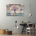 thumbnail image 4 of HFDF spirational Wall Art for Office - Team Rules Motivation Positive Quotes Colorful Tree Signs Patg Prts Artwork for Home 20x16inch Framed, 4 of 6