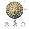 thumbnail image 4 of Round Plate Mat 15.4x15.4 Inchesx6 Placemat Table Mat Kitchen Mat Coffee Mat Fabric Thick, Strong Wear-Resistant, Heat Resistance Pretty Closed Eyes Sun, 4 of 7
