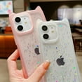 thumbnail image 6 of for iPhone 11 Case 6.1" Bling Glitter Sparkle Star Shiny Clear Transparent Cute Kawaii 3D Cat Ear Soft Silicone Shockproof Protective Arc Edge Aesthetic Cover for Women (Black), 6 of 12