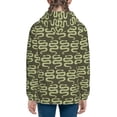 thumbnail image 6 of Naloa Green Snake Teenage Zipper Hoodie, Long Sleeve Zip Up Hoodies Casual Jackets Tops for 7-12 Years-Medium, 6 of 6
