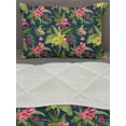 thumbnail image 3 of Luau Comforter & Sham Bedding Set, Blooming Jungle Setting with Watercolor Effect Hawaiian Flowers, 3 pcs Duvet Set Microfiber Filling Quilt, 5 Sizes, Multicolor, by Ambesonne, 3 of 4