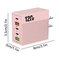 thumbnail image 3 of USB Wall Charger Block Multi Port Fast Charging Adapter, 5 Port USB Charger for Phone Tablet Laptop Accessories, Compact Power Adapter for Home Travel Office Charging Use, 3 of 6