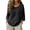 Black, variant on Women's 3/4 Sleeve Cotton Linen Shirt, Round Neck Loose Fit Solid Color Summer T-Shirt, Casual and Breathable Top for Beach, Daily Wear, and Hot Weather Comfort-Beige