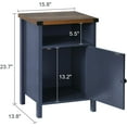 thumbnail image 5 of Farmhouse Nightstand, Rustic End Table with Storage Cabinet and Shelf, End Table for Bedroom Living Room, Wood Night Stand Side Table, Blue, 5 of 5