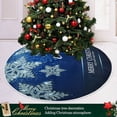 thumbnail image 6 of FMSHPON Blue Christmas Snowflake Xmas Christmas Tree Skirt Stand Mat for Holiday Party Decoration Indoor Outdoor 36 inches, 6 of 6