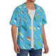 thumbnail image 2 of Balery Different Color Fishing Bait Camisa Casual de Manga Corta con Botones para Hombre, Texturizada, Estilo Cubano, para Playa, Verano-X-Large, 2 of 5