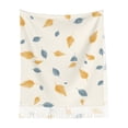 thumbnail image 2 of Foulard à Franges pour Femmes, Motif Feuilles Jaunes Tombées Long Châle, Léger et Chaud, 2 of 6