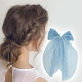 thumbnail image 2 of Unique Bargains 1 Pc Cute Bow Ribbon Hair Clips Sky Blue, 2 of 5