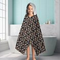 thumbnail image 6 of Colorful Skull Pattern Hooded Bath Towel，60"x35" for Ages 3 To 12 Kids, Quick Dry Lightweight Soft Microfiber Hood Beach Towel Cover Up for Kids, 6 of 7