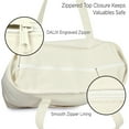 thumbnail image 5 of Dalix Ludicrously Capacious Embroidered Shopping Tote Bag in Natural, 5 of 5