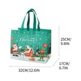 thumbnail image 3 of Vacemry Under $5 Christmas Tote Bag, Reusable Grocery Shopping Bag with Handles Large Gift Packaging for Holiday Party Decoration and Festive Gifting, 3 of 3