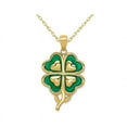 thumbnail image 1 of Pendentif Trèfle à 4 Feuilles en Or Jaune 14K avec Chaîne, 1 of 4