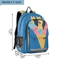 thumbnail image 2 of FORMRS Unisex School Backpack 17" Student Travel Bag with Laptop Compartment, Colorful Ice Cream Cat, 2 of 7