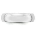 thumbnail image 2 of 10K White Gold Ring Band Wedding Standard Half Round, 2 of 3
