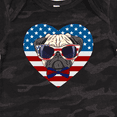 thumbnail image 4 of Inktastic Pug Dog Patriotic US Flag Heart Boys or Girls Baby Bodysuit, 4 of 5