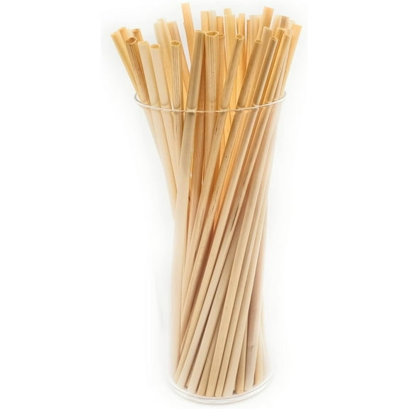 100 PCS Biodegradable Wheat Straws,Disposable Straws,7.9 In Eco-Friendly Wheat Straws,Environment Friendly Drinking Straws for Hot and Cold Beverages