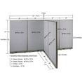 thumbnail image 2 of GOF T-shaped Freestanding Partition (72”D x 120”W x 72”H) Office Room Divider, Privacy Screen, Workstation Cubicle, 2 of 9