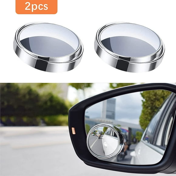 2Pcs 360° Rotation Blind Spot Mirrors, Hd Wide Angle With 3M Self-Adhesive Blind Spot Mirrors Adjustable Angle Blind Spot Mirror(Silver)