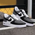 thumbnail image 1 of Air Force 1 Custom Black White Gray Shoes Monochrome Shadow Mens Women Kids Baby, 1 of 6