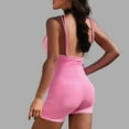 thumbnail image 3 of Women's Workout Yoga Short Rompers Tummy Control Spaghetti Straps Sleeveless Jumpsuits Seamless Athletic Bodysuits, 3 of 6