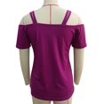 thumbnail image 1 of Blusa Con Hombro Doble Correa Color Liso Casual de Moda para Cita, 1 of 3