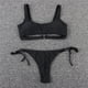 thumbnail image 5 of WILLBEST Traje de Baño Natacion Mujer Traje de Baño de Moda para Mujer Traje de Baño Dividido Color Sólido Cuidado Traje de Baño con Cinta, 5 of 7