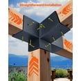 thumbnail image 2 of VEVOR Pergola Kit, 4x4 inch 4-Way Slanted Bracket for 3.5x3.5 inch Wood Beams in Actual Size, Carbon Steel Pergola Bracket with Post Base and Wall Mount Base, for Outdoor Pergolas, Gazebos, Sheds, 2 of 9