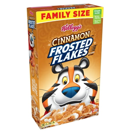 Kellogg's Frosted Flakes Cinnamon Breakfast Cereal Family Size 24 Oz ...