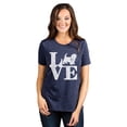 thumbnail image 2 of Love Havanese Women's Fashion Relaxed T-Shirt Tee Heather Navy Small, 2 of 3