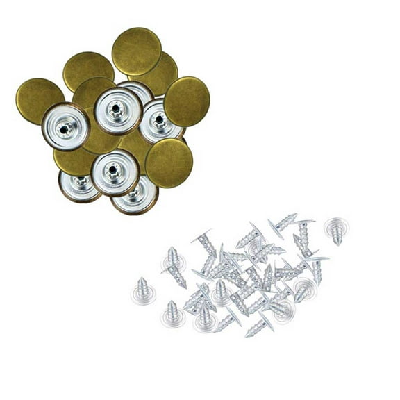 40 Sets 17 Mm Metal Jeans Buttons Rapid Rivet Fasteners for Sewing Clothes Accessories Bronze