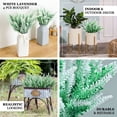 thumbnail image 4 of Efavormart 4 Bushes - 14" Artificial Lavender Bushes, Artificial Wedding Bouquet - Green-White for Table Centerpieces, Flowers Arrangement, Home, Wall, Shelf, Garden, Indoor Out Door Decorations, 4 of 5