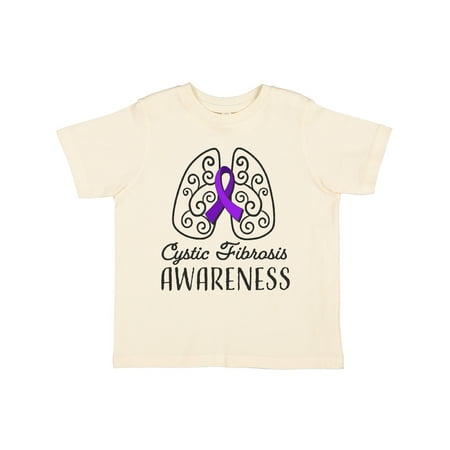 

Inktastic Cystic Fibrosis Awareness with Ribbon and Lungs Gift Toddler Boy or Toddler Girl T-Shirt