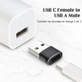 thumbnail image 2 of Adaptador USB C hembra a USB macho dorado rosa, carga rápida y transferencia de datos, adaptador para iPhone 12/13, 2 of 5
