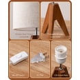 thumbnail image 3 of Lámpara de Mesa EDISHINE 36 cm Trípode de Madera Pantalla de Lino 120V, 3 of 8