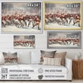 thumbnail image 4 of Designart "Blue Sporting Football Game in Action" Sports Framed Wall Art Decor - Modern Farmhouse Red Sport Football Entryway Framed Wall Art Print, 4 of 6