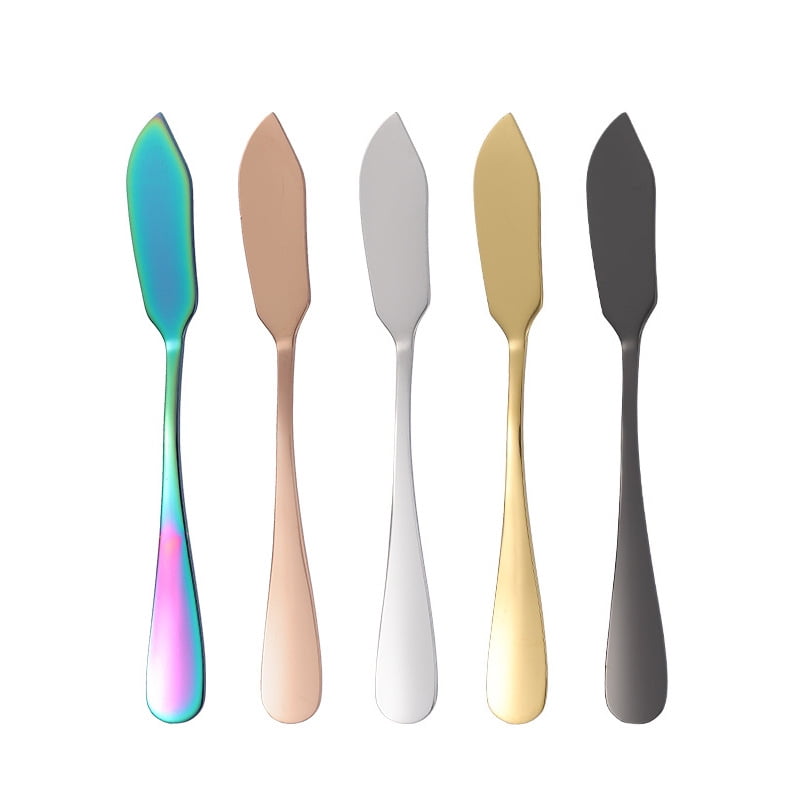 Stainless Steel Butter Knives, Iridescent Jam Knives Cheese Spreaders 5