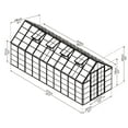 thumbnail image 4 of Palram - Canopia Snap & Grow 8' x 20' Polycarbonate/Aluminum Walk-In Greenhouse – Silver - with 4 Roof Vents, 4 of 9