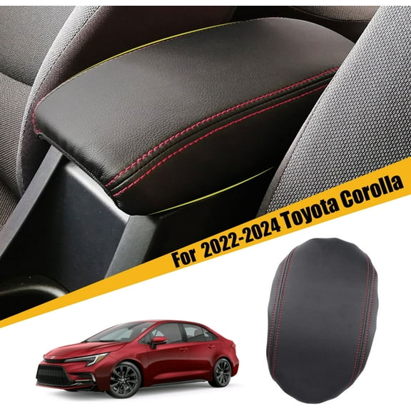 Center Console Armrest Cover PU Leather For 2020-2024 Toyota Corolla Protector