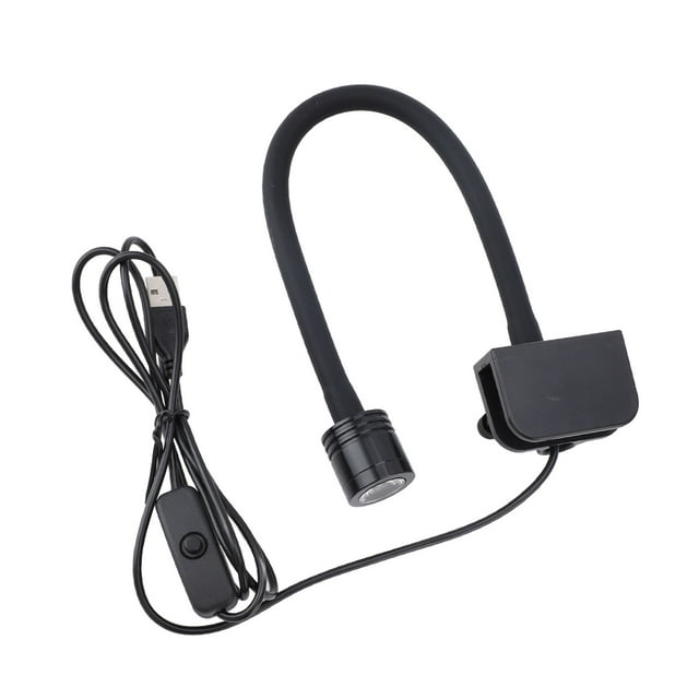 LED Aquarium Clip Light, High Brightness Energy Saving Aquarium Light Clip on Fish Tank, 360 Degree Light Adjustment, Aquarium Light with USB Plug for 3-6 Gallon Fish Tank