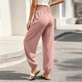 thumbnail image 7 of vdgthytj Jogger Pants for Women Elastic High Waist Pleated Lightweight Loose Casual Trousers with Pockets(Large,Pink), 7 of 7