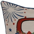 thumbnail image 2 of Jordan Manufacturing 18" x 18" Multicolor American Flag Truck Square Decorative Throw Pillow with Welt, 2 of 5