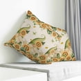 thumbnail image 3 of Sunflower Pillow Covers 16x16 Inch Decorative Throw Pillow Cover, Vintage Bee Gnomes Farmhouse Beige Leaf Sofa Pillowcases Accent Cushion Case Home Decor Bedroom Living Room, 3 of 6
