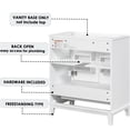 thumbnail image 2 of JERFIT 30 inch Freestanding Bathroom Vanity Base Only in White, Modern Storage Cabinet with 2 Doors, 1 Drawer, Adjustable Shelf for Undermount or Drop-in Sink, 2 of 8