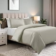 thumbnail image 3 of Superior Cotton Blend 600 Thread Count Duvet Cover Set, King/ California King, Stone, 3 of 6