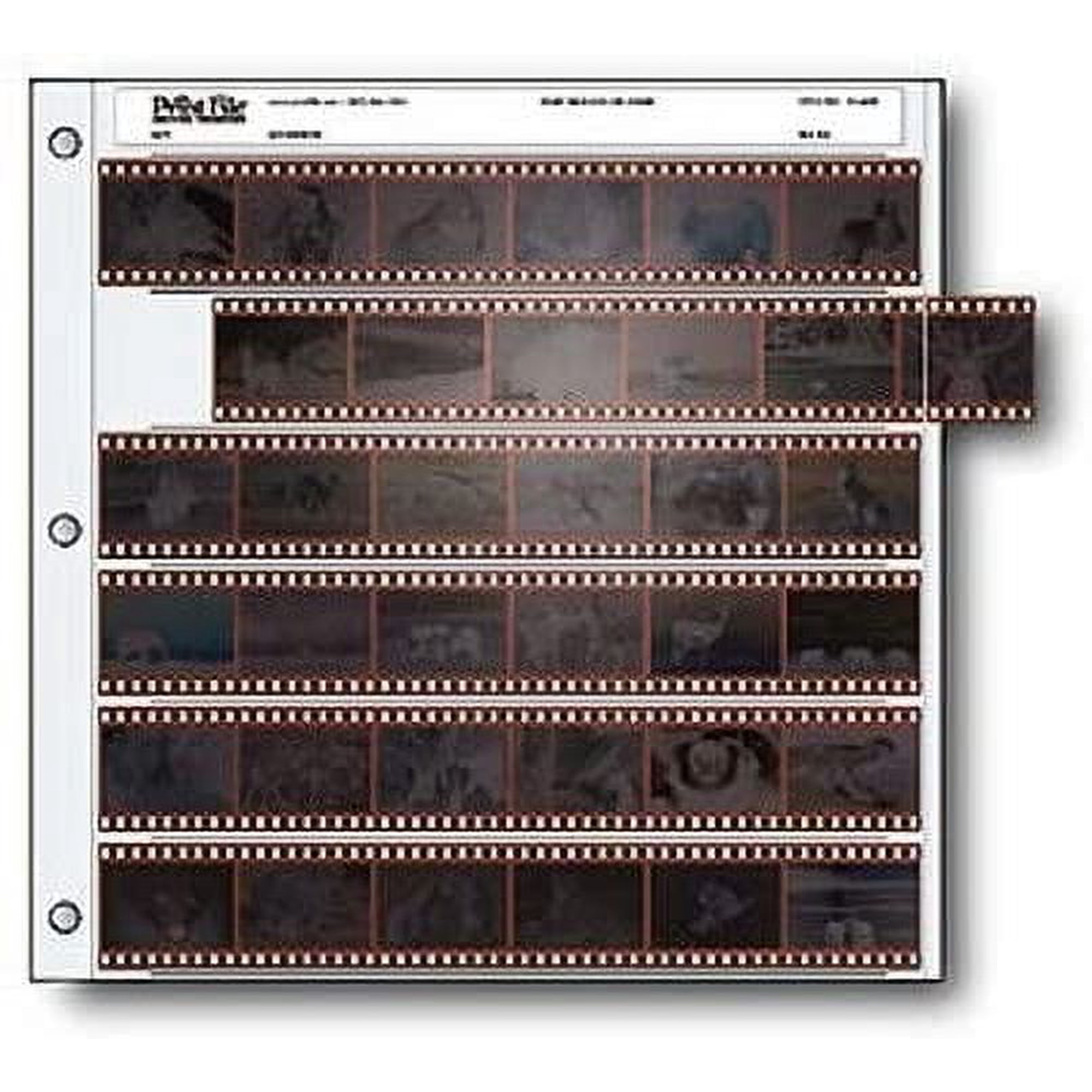 Print File Archival 35mm Size Negative Pages Holds Six Strips of Six Frames Pack of 50