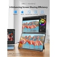 thumbnail image 5 of UPERFECT Folding Stacked Triple Monitor, Dual Portable Monitor 15.6" 1080P 60HZ Built-in Stand, BE156MF, 5 of 12