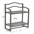 thumbnail image 2 of Household Essentials 2-Tier Metal Wall Mount Bathroom Storage Rack, Silver, 2 of 7