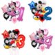 thumbnail image 2 of Juego de 7 globos de aluminio de Disney Minnie, globos de Mickey Mouse, decoración para fiestas de cumpleaños, baby shower, juguetes para niños, globos de aire, suministros, 2 of 5