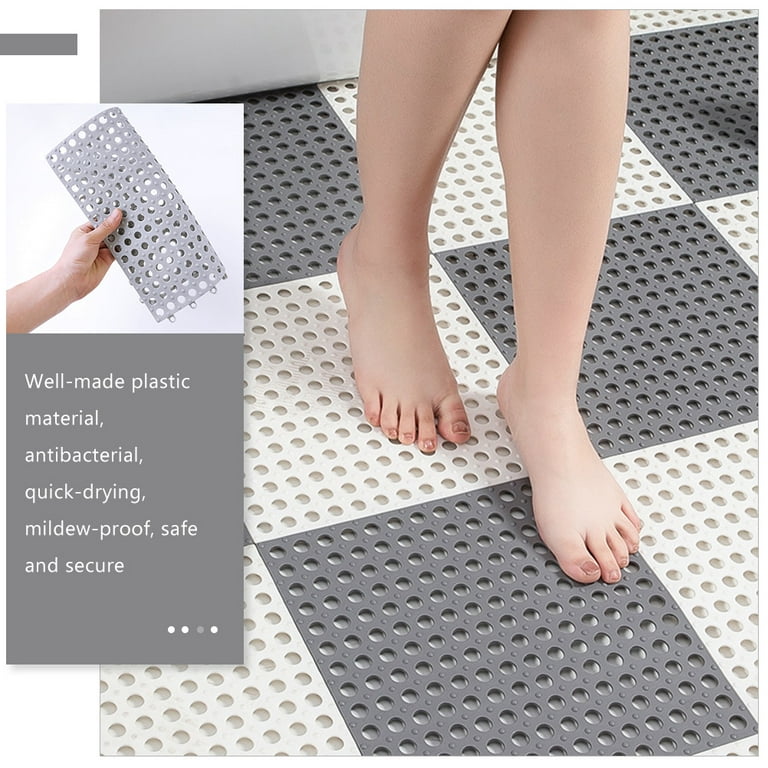 Bathroom Anti-Slip Mats Shower Foot Mat Anti-Drop Splicing Heightening Floor  Mats Waterproof Full Bathroom Accessories Set